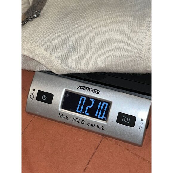 Cache Ivory Rhinestone Cashmere Blend Stretch Puppy Dog Top Women's Size S - Picture 8 of 8